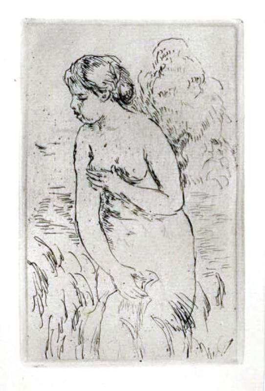 Pierre August Renoir: Baigneuse debout, a mi-jambes