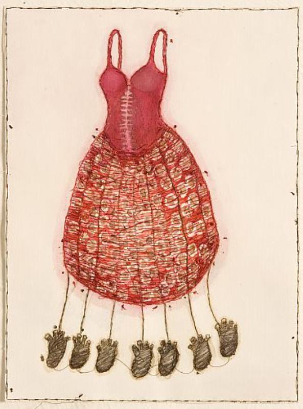 Susanne Waltermann: O. T. (rotes Kleid / groß)