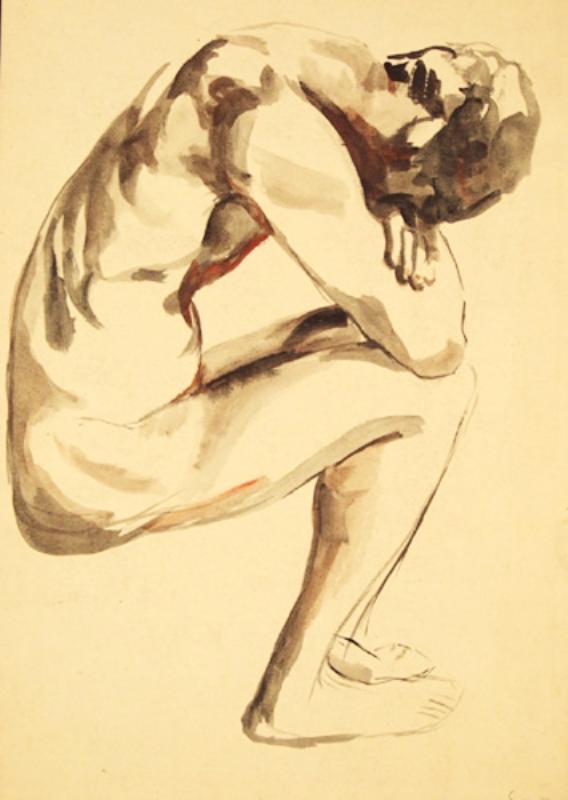 Georg Oskar Erler: Hockender